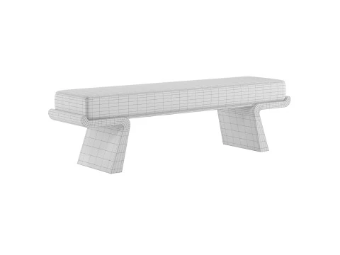 Baza soft seating bench 3D Model