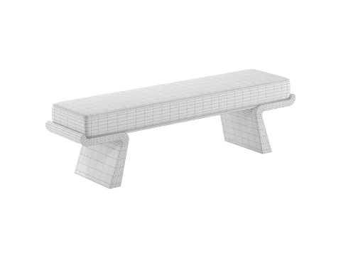 Baza soft seating bench 3D Model