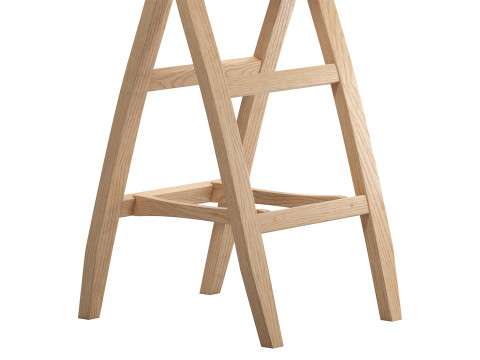 Handcrafted bentwood bar stool 3D Model