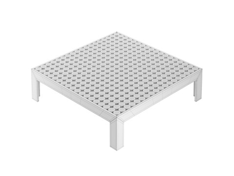 Nature Inspired Artisanal Coffee Table 3D Model