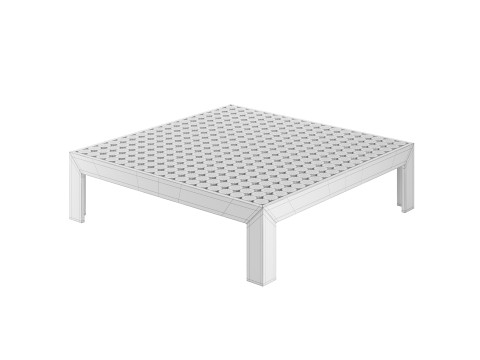 Nature Inspired Artisanal Coffee Table 3D Model