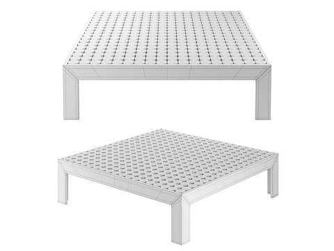 Nature Inspired Artisanal Coffee Table 3D Model
