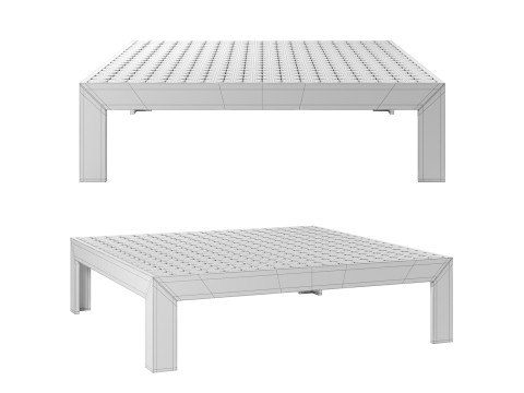 Nature Inspired Artisanal Coffee Table 3D Model