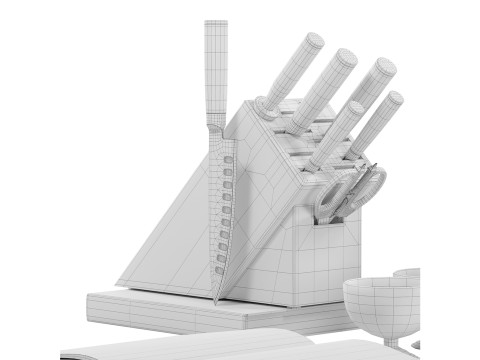 Kitchen Accessories set 01 3D Modell