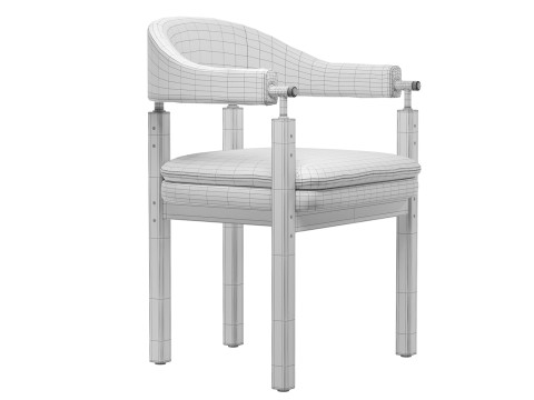 Korean Steakhouse Chair 3D Model
