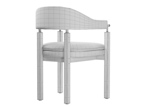 Korean Steakhouse Chair 3D Model