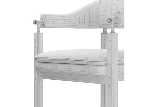 Korean Steakhouse Chair 3D Model
