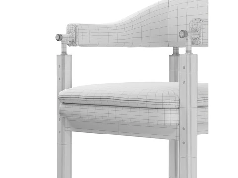 Korean Steakhouse Chair 3D Model