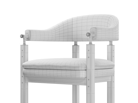 Korean Steakhouse Chair 3D Model