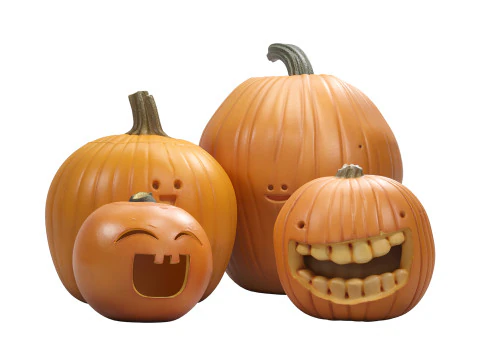 Halloween Decorative Pumpkins 01 3D Model