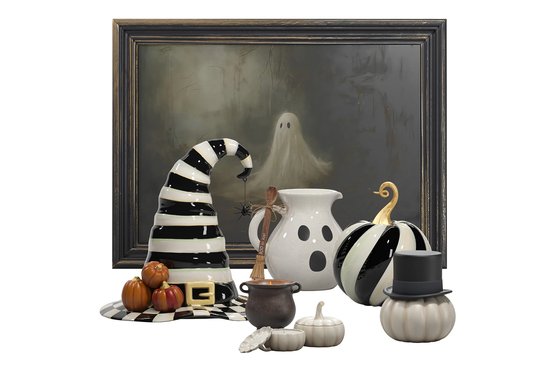 Halloween interior decoration set 01 3D Model .c4d .max .obj .3ds .fbx .stl .blend 