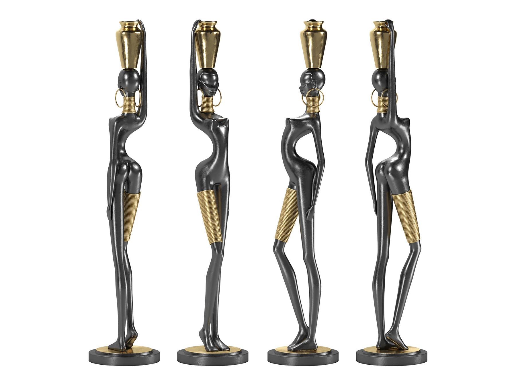 Scultura di donna Ndebele Modello 3D .c4d .max .obj .3ds .fbx .stl .blend