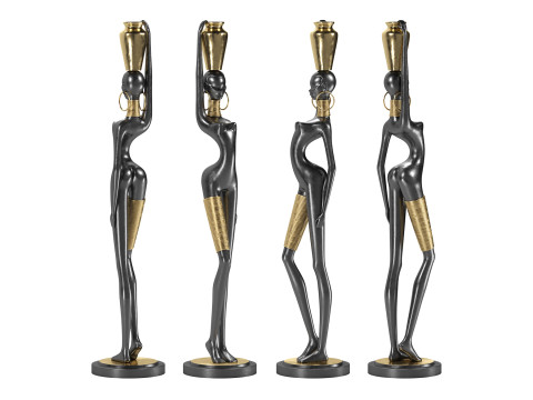 ンデベレの女性の彫刻 3Dモデル