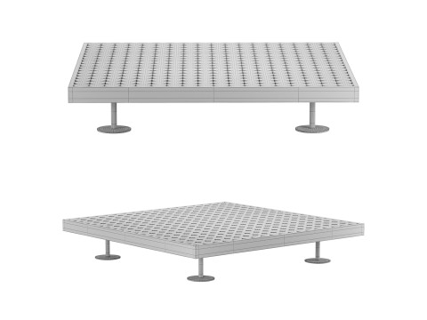 Sofia Wood - Metal Table 3D Model