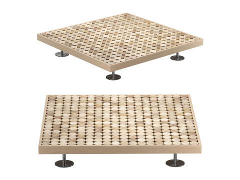 Sofia Wood - Metal Table 3D Model