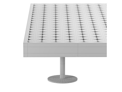 Sofia Wood - Metal Table 3D Model