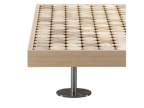Sofia Wood - Metal Table 3D Model