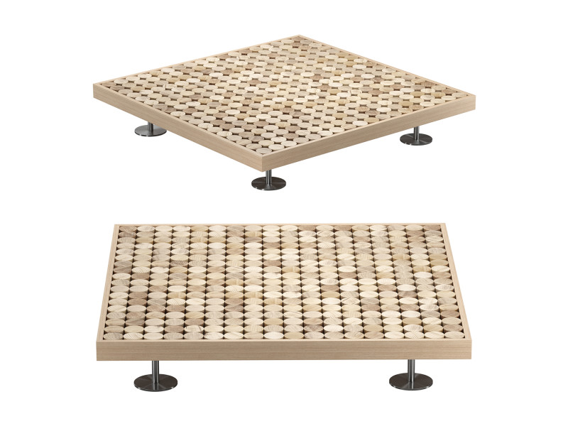 Sofia Wood - Metal Table 3D Model .c4d .max .obj .3ds .fbx .stl .blend 