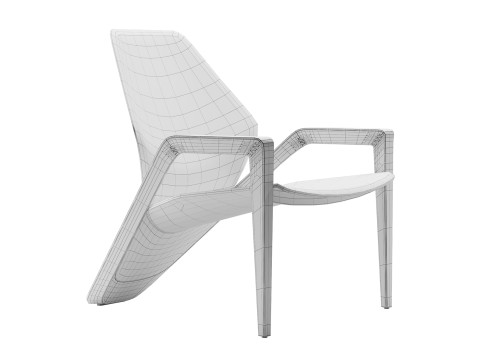 Sedia in legno Ava Modello 3D