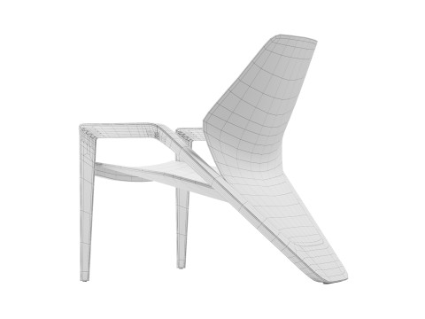 Sedia in legno Ava Modello 3D