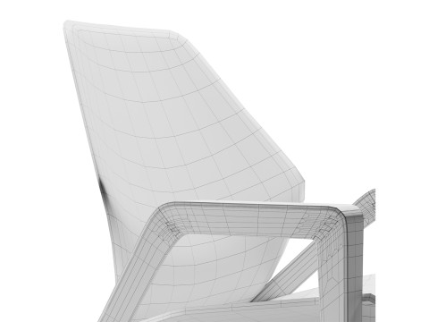 Sedia in legno Ava Modello 3D