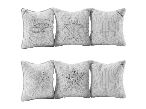 Christmas Cushions 01 3D Model