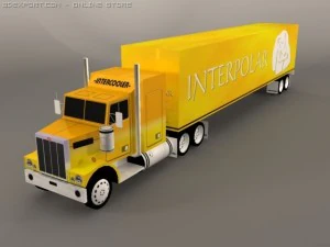 truck with trailer 3D Model
