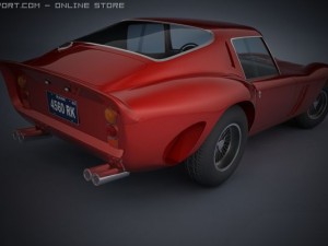 red sports car 3D Модель