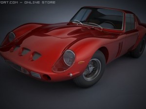 red sports car 3Dモデル