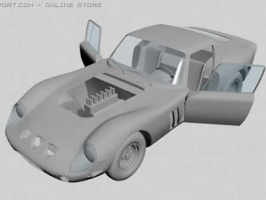 red sports car 3D Model