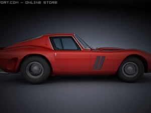 red sports car 3Dモデル