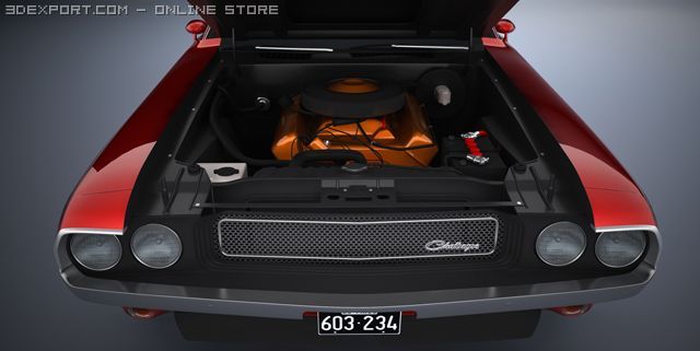 dodge challenger 1970 ta Model 3D .c4d .max .obj .3ds .fbx .stl .blend 