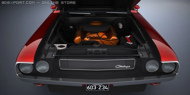 dodge challenger 1970 ta 3D Model .c4d .max .obj .3ds .fbx .stl .blend 
