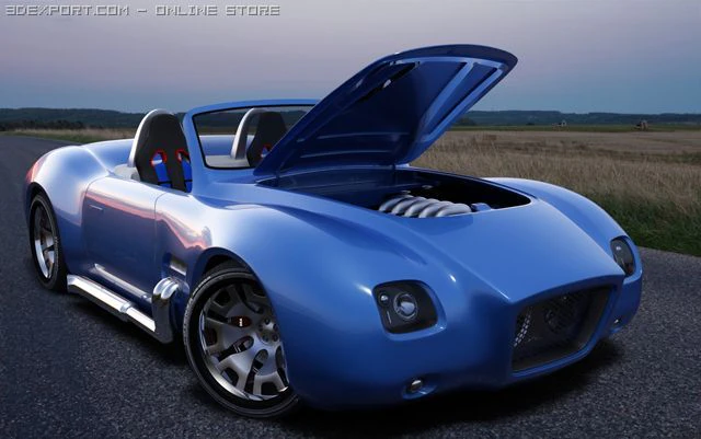 cobra concept car 3D Model .c4d .max .obj .3ds .fbx .stl .blend 