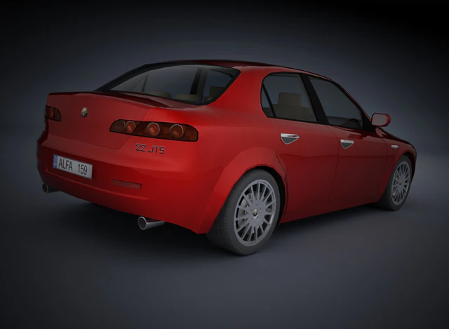 alfa romeo 159 3D Model .c4d .max .obj .3ds .fbx .stl .blend 