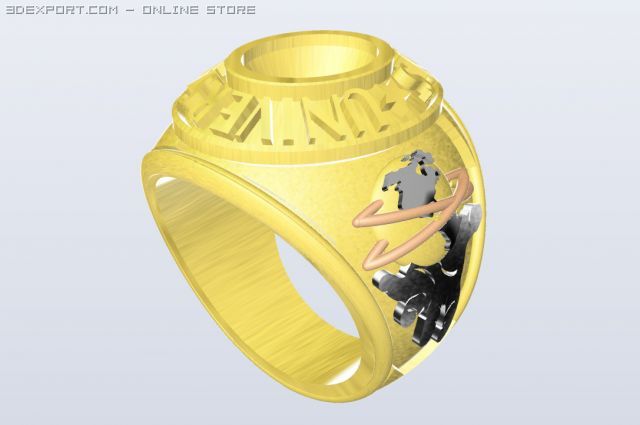 mans ring 3D Модель .c4d .max .obj .3ds .fbx .stl .blend