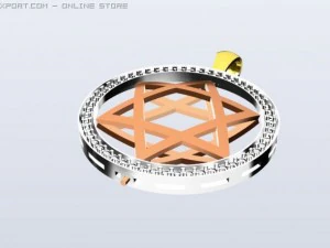 кулон зірка давида 3D Модель