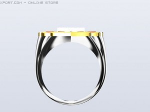 diamond cross ring Model 3D