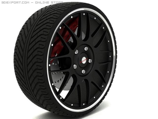 car rim and brakes Modèle 3D .c4d .max .obj .3ds .fbx .stl .blend 