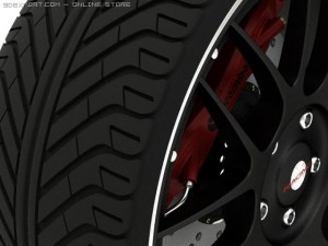 car rim and brakes Modèle 3D