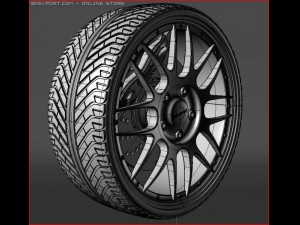 car rim and brakes Modèle 3D
