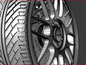 car rim and brakes Modèle 3D