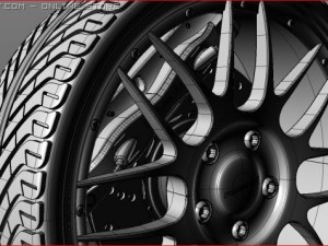 car rim and brakes Modèle 3D