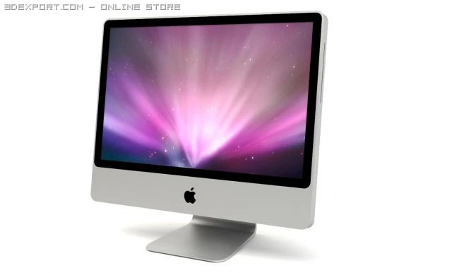 09 aluminum apple imac 3D Model .c4d .max .obj .3ds .fbx .stl .blend 