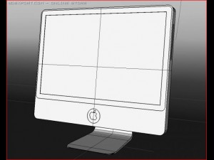 09 aluminum apple imac Modelo 3D