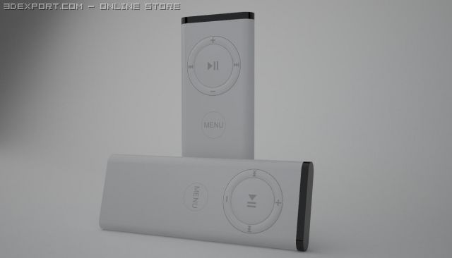 apple remote 3D 模型 .c4d .max .obj .3ds .fbx .stl .blend 