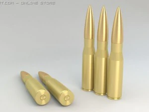 peluru 50 kal Model 3D
