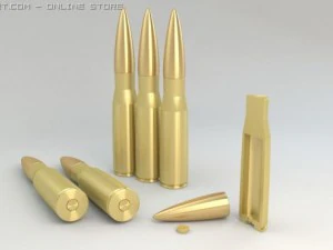 Pocisk 50-calowy Model 3D