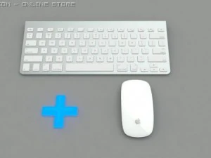 apple wireless keyboard and magic mouse combo 3D Model
