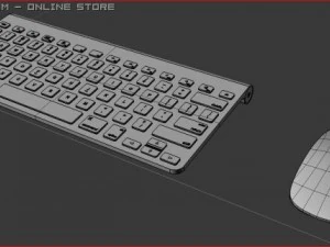 apple wireless keyboard and magic mouse combo 3D Model
